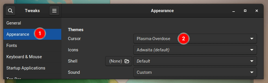 Select Cursor Theme